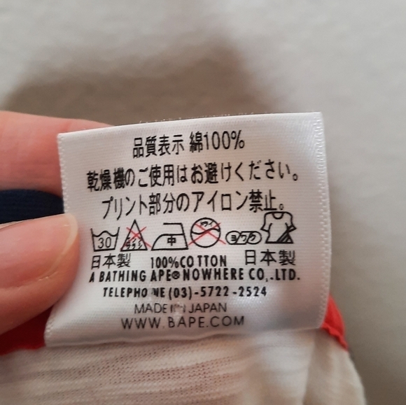 Bape A Bathing Ape Striped Long Tee M - Picture 5 of 8